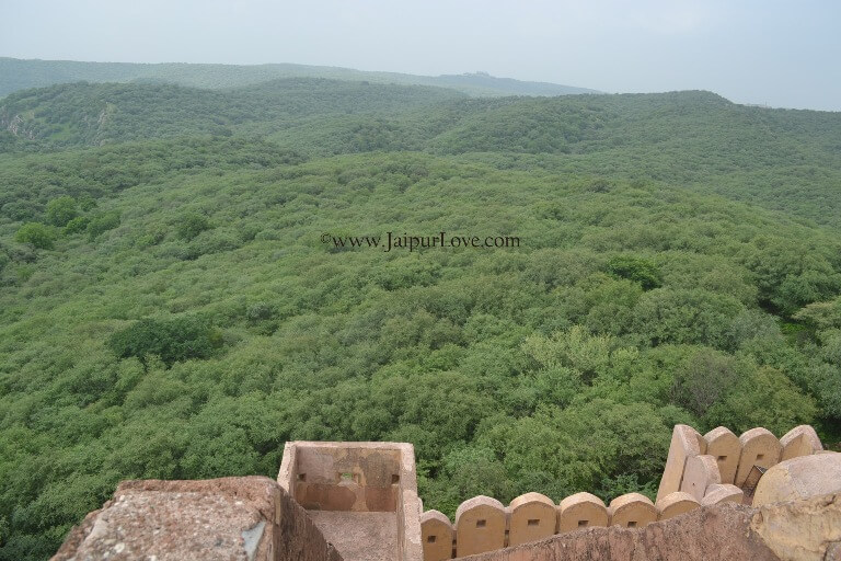 View from Charan Mandir Jaipur